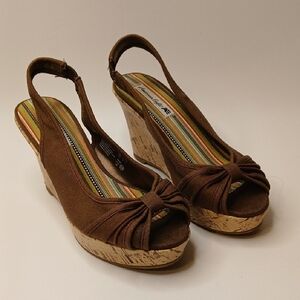 American Eagle Outfitters Brown Women's Wedge Sandals